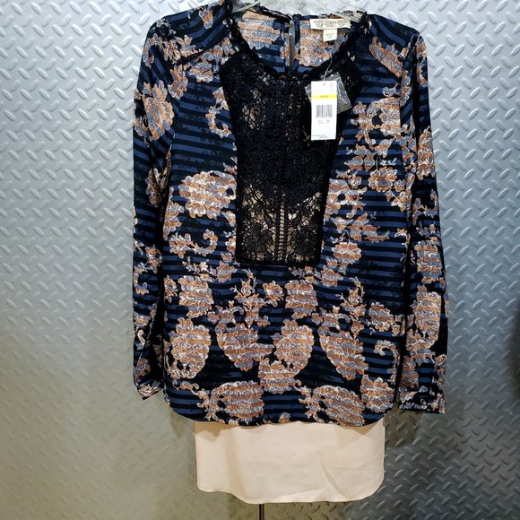 NWT VINTAGE AMERICAN BLUES long sleeve top / blouse M - Picture 1 of 5